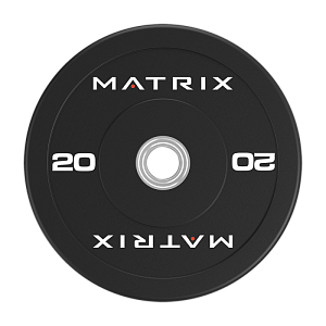 Диск бамперный обрезиненный тренировочный 20 кг. Matrix MAC-20BK-PLT-TRAIN | Matrix Fitness | mtrx-fitness.ru