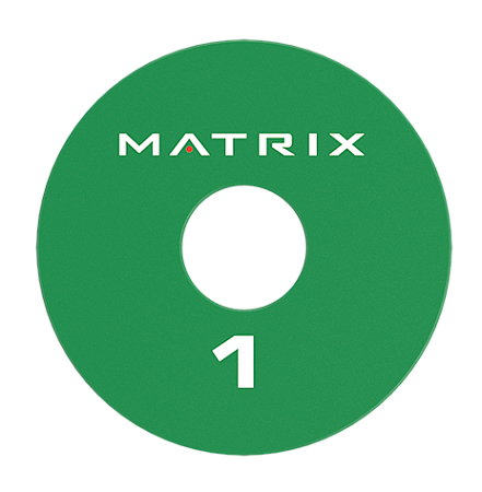 Диск обрезиненный тренировочный 1 кг. (зеленый) Matrix MAC-1.0CDISC-TRAIN | Matrix Fitness | mtrx-fitness.ru
