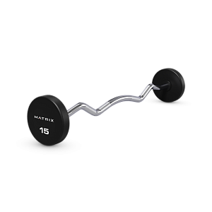 Штанга фиксированная(EZ гриф) с уретановым покрытием 15 кг. Matrix MAC-15UR-BBEZ-R | Matrix Fitness | mtrx-fitness.ru