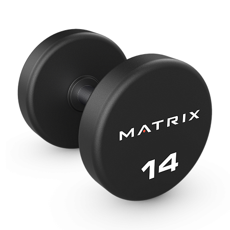 Набор гантелей с уретановым покрытием, 2-50 кг (шаг 2 кг), 25 пар Matrix MAC-URE-DB-R-S1300 | Matrix Fitness | mtrx-fitness.ru