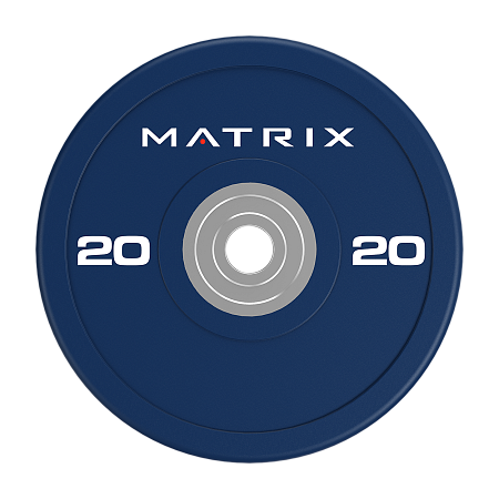 Диск бамперный с уретановым покрытием 20 кг (синий) Matrix MAC-20URECOL-BP | Matrix Fitness | mtrx-fitness.ru