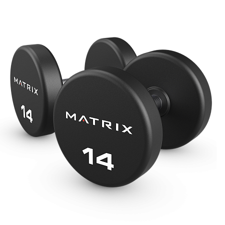 Гантели обрезиненные 24 кг. Matrix MAC-24RUB-DB-R | Matrix Fitness | mtrx-fitness.ru