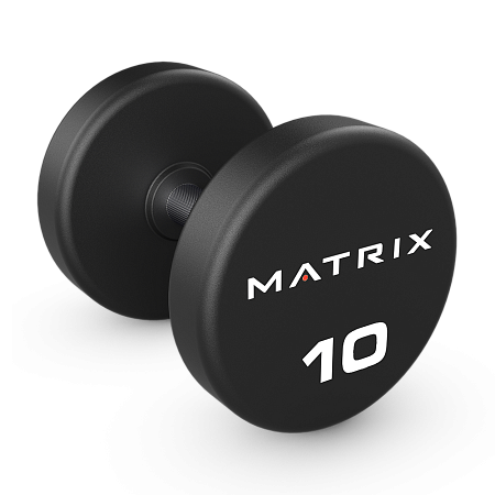 Набор гантелей с уретановым покрытием, 2-50 кг (шаг 2 кг), 25 пар Matrix MAC-URE-DB-R-S1300 | Matrix Fitness | mtrx-fitness.ru