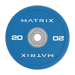 Диск бамперный обрезиненный 15 кг.(желтый) Matrix MAC-15RUBCOL-BP | Matrix Fitness | mtrx-fitness.ru