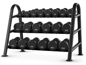 Стойка для гантелей, 3-ярусная (на 10 пар). Matrix MAC-3T-DBS-RAC-10R | Matrix Fitness | mtrx-fitness.ru