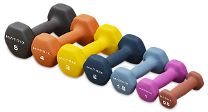 Гантель с неопреновым покрытием 1 кг, цвет фиолетовый Matrix MAC-01NEOP-DB | Matrix Fitness | mtrx-fitness.ru