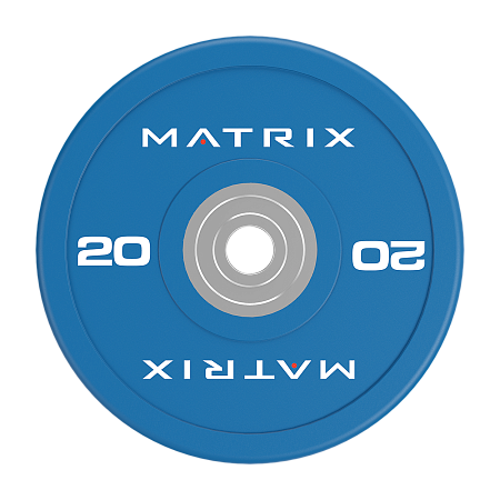 Диск бамперный обрезиненный 15 кг.(желтый) Matrix MAC-15RUBCOL-BP | Matrix Fitness | mtrx-fitness.ru