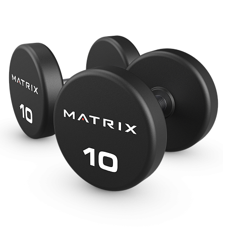 Гантели с уретановым покрытием, 7 кг. Matrix MAC-07URE-STUDB | Matrix Fitness | mtrx-fitness.ru