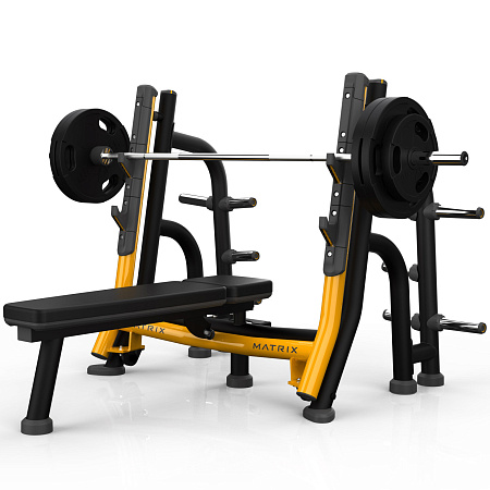 Скамья для жима горизонтальная с доводчиком Matrix Magnum A678 Platform | Matrix Fitness | mtrx-fitness.ru