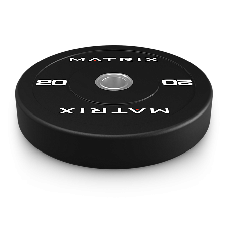 Диск бамперный обрезиненный 20 кг. Matrix MAC-20RUBBLK-BP | Matrix Fitness | mtrx-fitness.ru