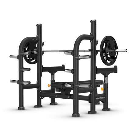 Скамья горизонтальная для жима со страховочными упорами Matrix Magnum MG-A78S | Matrix Fitness | mtrx-fitness.ru