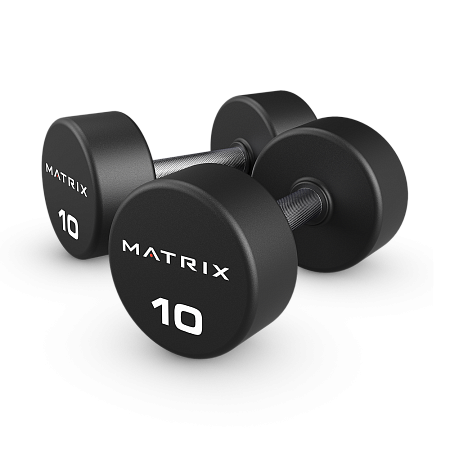 Гантели обрезиненные 5 кг. Matrix MAC-05RUB-DB-RS | Matrix Fitness | mtrx-fitness.ru