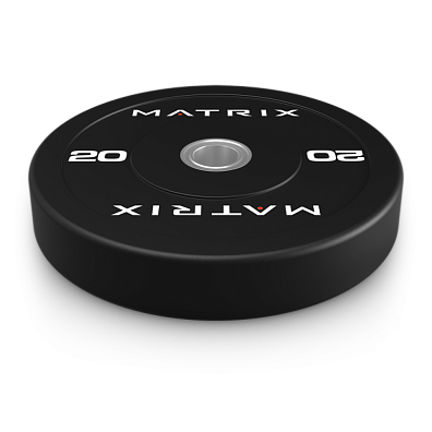 Диск бамперный обрезиненный 25 кг. Matrix MAC-25RUBBLK-BP | Matrix Fitness | mtrx-fitness.ru