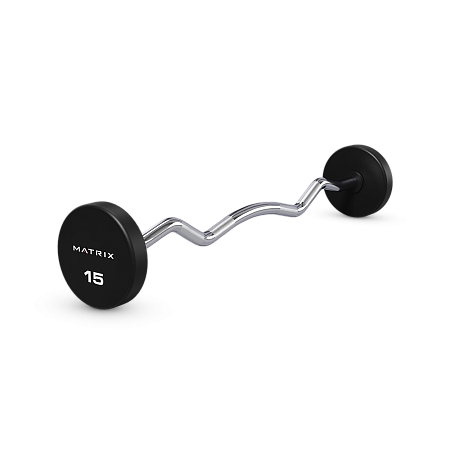 Штанга фиксированная(EZ гриф) с уретановым покрытием 45 кг. Matrix MAC-45UR-BBEZ-R | Matrix Fitness | mtrx-fitness.ru