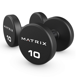 Гантели с уретановым покрытием, 9 кг. Matrix MAC-09URE-STUDB | Matrix Fitness | mtrx-fitness.ru